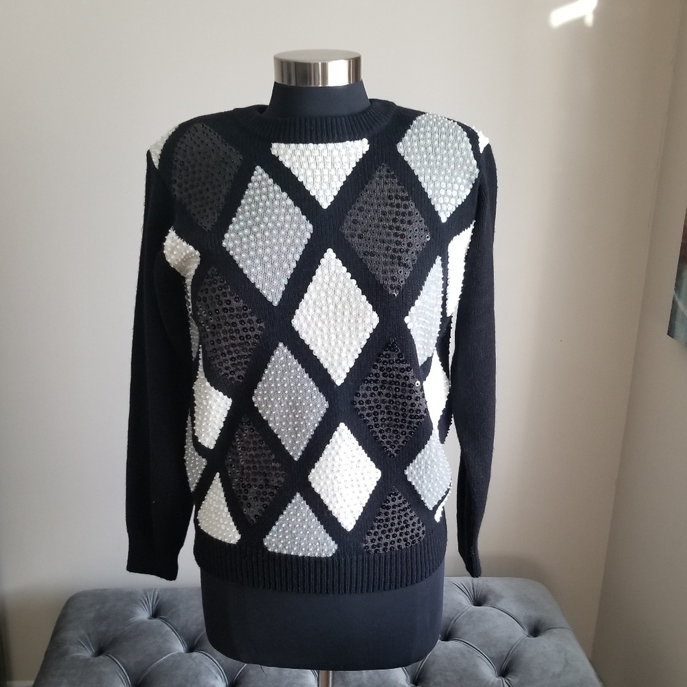 Vintage Sequined Sweater